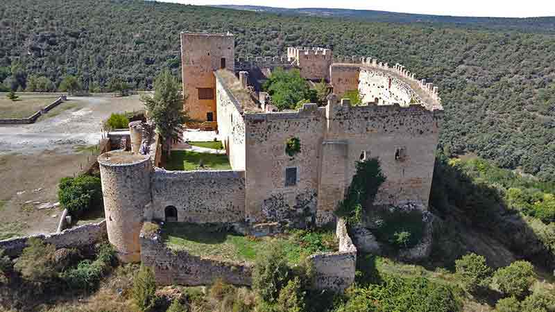 Vue aérienne du château de Pedraza